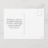 Deel het Geluk, Geef Dank Feestdag Feestdagenkaart (Achterkant)