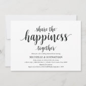 Deel het geluk onze repetitiediner uitnodiging (Voorkant)