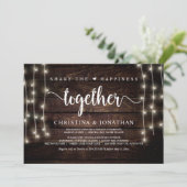 Deel het geluk, Trouwdiner, Elopement Kaart (Staand voorkant)