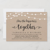 Deel het geluk van de bruiloft Elopement Party Kaart (Voorkant)