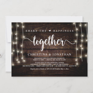 Deel het geluk, Wedding Dinner, Elopement Kaart