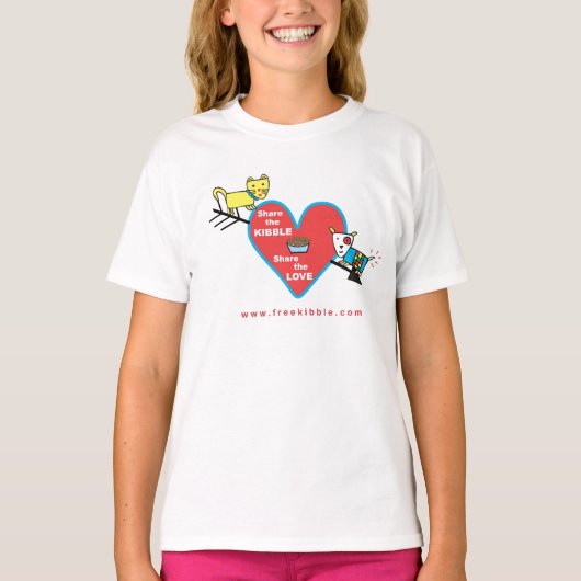 "Deel het Kinder T-shirt van de Kibble" (Voorkant)