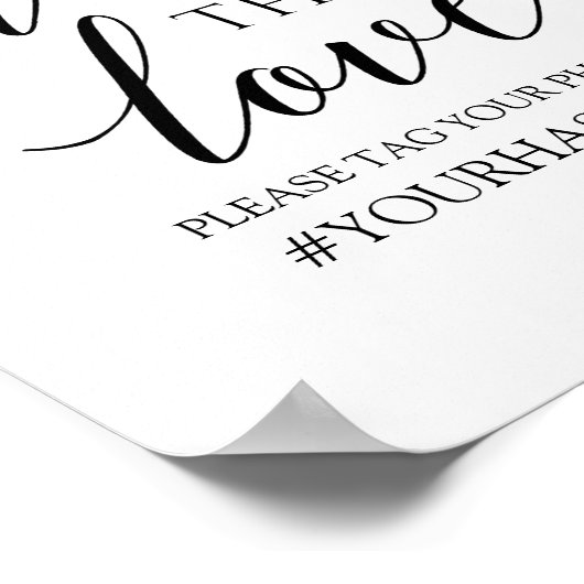 Deel het Liefde Teken | Romantische kalligrafie —  Poster (Hoek)