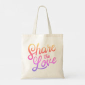 Deel het liefdesdecoratief tote bag (Achterkant)