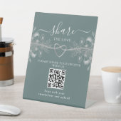 Deel het liefdeshuwelijk reclamebord met voetstuk (Insitu)