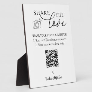 Deel het Love Photo Album QR Code Fotoplaat