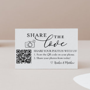 Deel het Love Photo Album QR Code Informatiekaartje