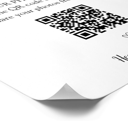 Deel het Love Photo Album QR Code Poster (Hoek)