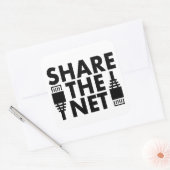 Deel het Netwerk Vierkante Sticker (Envelop)