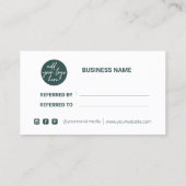 Deel het Ontwerp van de Kaart van de Verwijzing va (Achterkant)