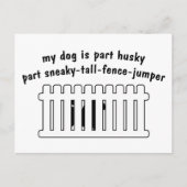 Deel Husky Part Fence-Jumper Briefkaart (Voorkant)