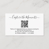Deel Huwelijksfoto Momenten QR code  Informatiekaartje (Achterkant)