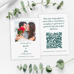 Deel Huwelijksfoto's Scan QR-code Sjabloon Groen