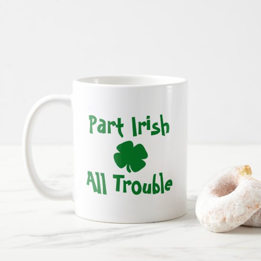Deel Iers, alle problemen op de St. Patrick's Day Koffiemok (Met donut)