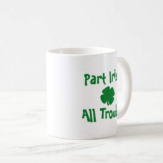 Deel Iers, alle problemen op de St. Patrick's Day Koffiemok (Voorkant rechts)