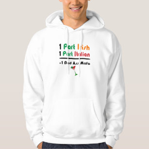 Deel Iers Deel Italiaans Funny Hooded Sweatshirt