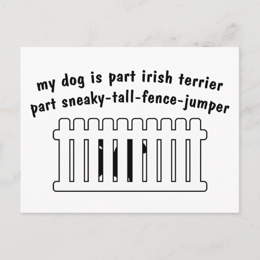 Deel Irish Terrier Part Fence-Jumper Briefkaart (Voorkant)