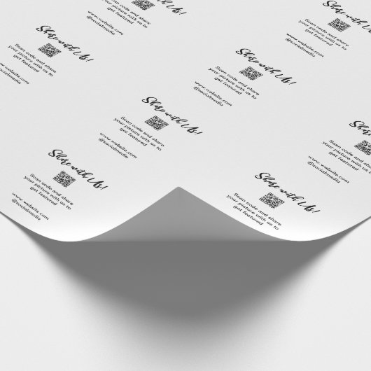 Deel je afbeelding scan QR-code voeg website e-mai Cadeaupapier (Hoek)