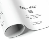 Deel je afbeelding scan QR-code voeg website e-mai Cadeaupapier (Rol Hoek)