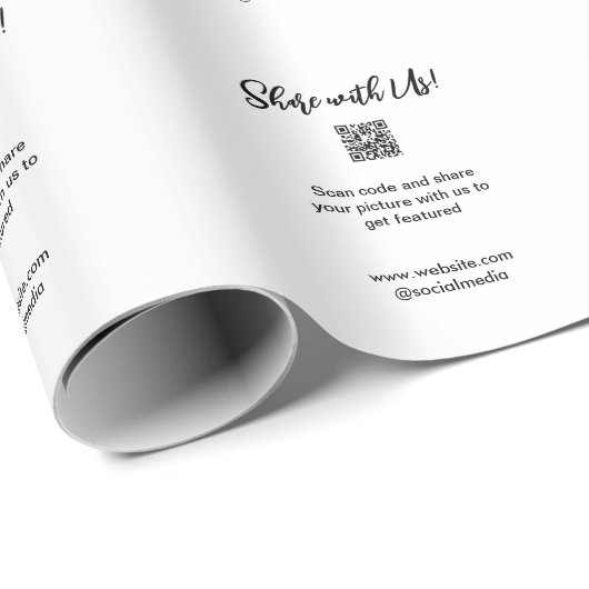 Deel je afbeelding scan QR-code voeg website e-mai Cadeaupapier (Rol Hoek)