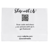 Deel je afbeelding scan QR-code website e-mail toe Groot Cadeauzakje (Achterkant)