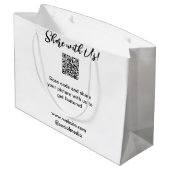 Deel je afbeelding scan QR-code website e-mail toe Groot Cadeauzakje (Achterkant Gekanteld)