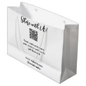 Deel je afbeelding scan QR-code website e-mail toe Groot Cadeauzakje (Voorkant Gekanteld)