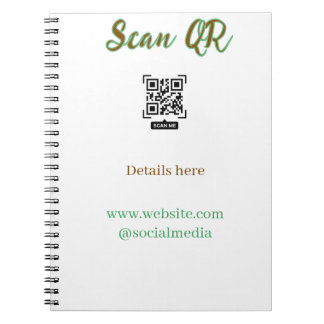 Deel je afbeelding scan QR-code website e-mail toe Notitieboek
