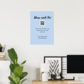 Deel je afbeelding scan QR-code website e-mail toe Poster (Thuiskantoor)