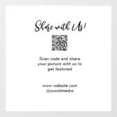 Deel je afbeelding scan QR-code website e-mail toe Raamsticker (Vel)