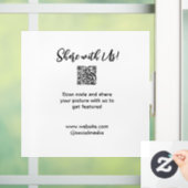 Deel je afbeelding scan QR-code website e-mail toe Raamsticker (Huis)