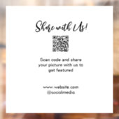 Deel je afbeelding scan QR-code website e-mail toe Raamsticker (Vel 2)