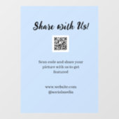 Deel je afbeelding scan QR-code website e-mail toe Raamsticker (Vel)
