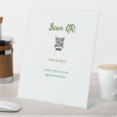 Deel je afbeelding scan QR-code website e-mail toe Reclamebord Met Voetstuk (Insitu)