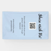 Deel je afbeelding scan QR-code website e-mail toe Spandoek (Horizontaal)
