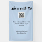 Deel je afbeelding scan QR-code website e-mail toe Spandoek (Verticaal)