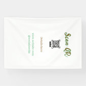 Deel je afbeelding scan QR-code website e-mail toe Spandoek (Horizontaal)