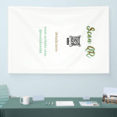 Deel je afbeelding scan QR-code website e-mail toe Spandoek (Beurs)