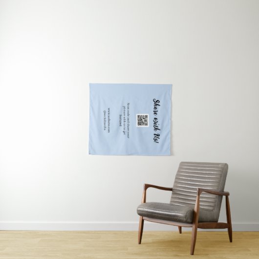 Deel je afbeelding scan QR-code website e-mail toe Wandkleed (In Situ (horizontaal))