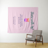 Deel je afbeelding scan QR-code website e-mail toe Wandkleed (In Situ (horizontaal))