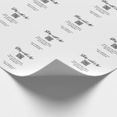 Deel je foto scan QR-code voeg website e-mail toe Cadeaupapier (Hoek)