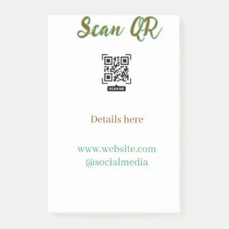 Deel je foto scan QR-code voeg website e-mail toe  Post-it® Notes