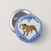 Deel je hart - BULLDOG Ronde Button 5,7 Cm (Voorkant /achterkant)