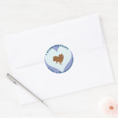 Deel je hart - Pommeren Ronde Sticker (Envelop)