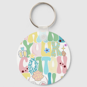deel je katoenen staart, retro, vintage sleutelhanger