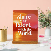 Deel je talent met de wereld acryl bord (Huwelijk)