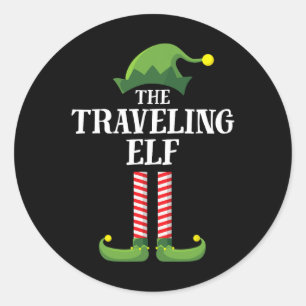Deel kerstmis van Elf Matching Family Ronde Sticker