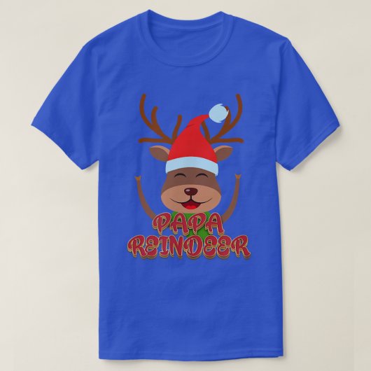 Deel kerstmis van Papa Reindeer Matching Family T-shirt (Design voorkant)