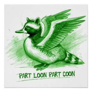 Deel Loon Deel Coon Hybride Schepsel Perfect Poster