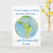 Deel mijn leven met je verjaardagskaart kaart (Gele Bloem)